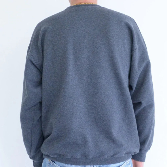 Hanes Ultimate Cotton Graphite Gray Billionaire Boys Club Crewneck Sweater Large - Picture 2 of 11